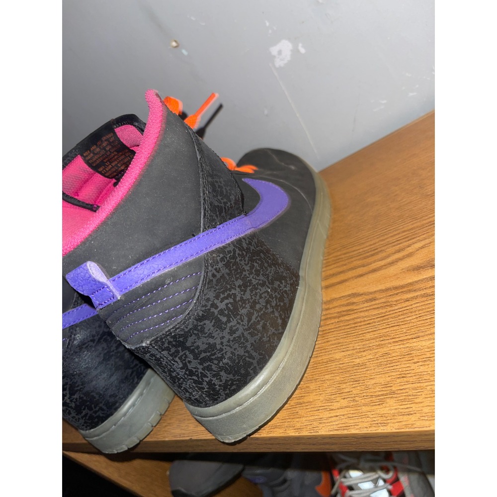 Nike Dunk‎ High Godzilla Size 13 Mens 2012 Black Purple Orange 317982-053 - Picture 6 of 16